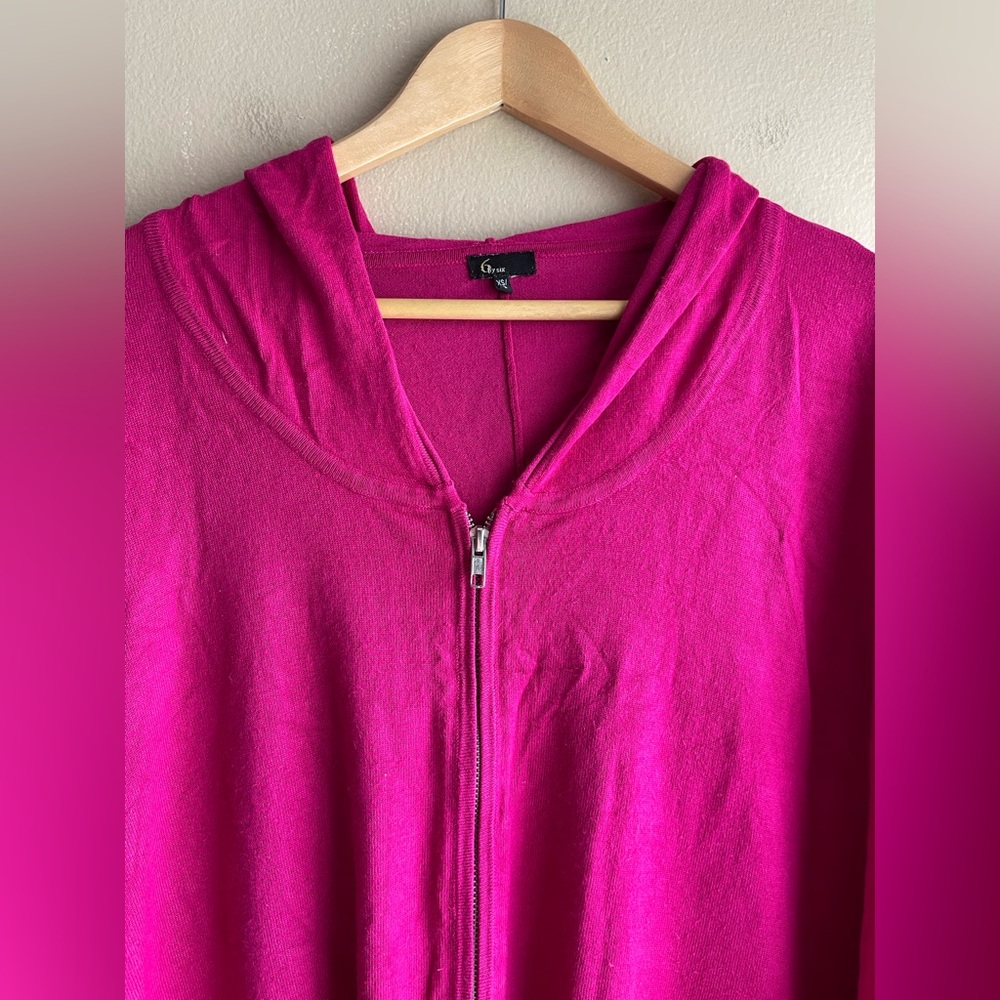 6 By Six Women Oversized Sweater Cardigan Pink Blue Size XS - Picture 2 of 9